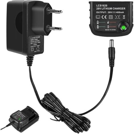 KZQ Caricabatterie al litio 18V/20V compatibile con batteria al litio Black&Decker 18V/20V, per BL2018 LBXR20 LBXR20-OPE LB20 LBXR20-OPE LB20 LBX20 LBX4020 LBXR2020-OPE BL15 14 LBX R16 (batteria non inclu