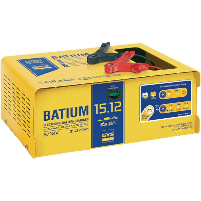 GYS - Caricabatterie batium 15-12 6 / 12 v effettivi: 11 / aritmetici: 7-10-1