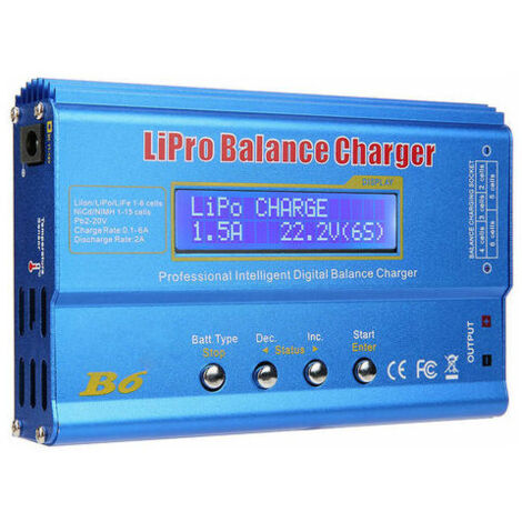Caricabatterie bilanciato per batteria RC Lipo NiMh nuovissimo iMAX B6 con display LCD digitale