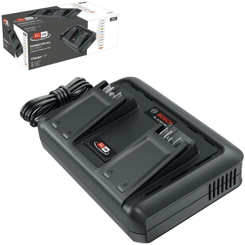 Image of Bosch - Caricabatterie al 2x18V-88 (18V, 2x 4,4A carica simultanea di 2 batterie di 18V 18V power for all alliance) cod013