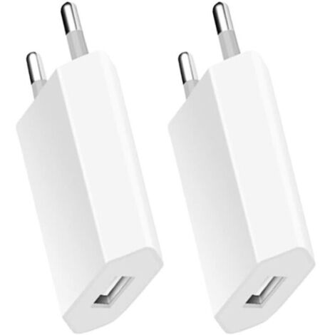 Caricabatterie da 2 pezzi per iPhone, adattatore di alimentazione universale con spina di ricarica rapida USB per caricabatterie da parete USB compatibile con iPhone Apple Samsung Pixel Nexus Huawei X