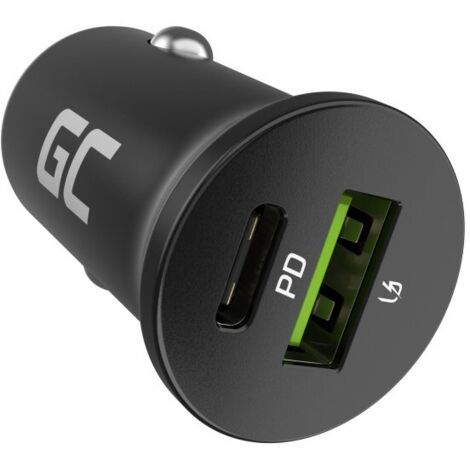 Caricabatterie da auto Green Cell POWERRIDE NANO38 38W 6A 1X USB-C 1X USB-A (CADM-GC-38AC)