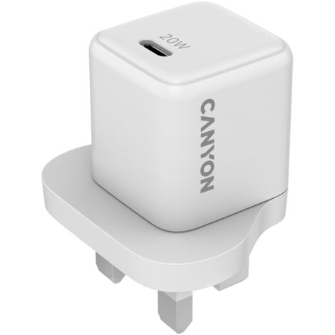 Caricabatterie da muro CANYON CU20C GaN 20W 1xPD UK bianco
