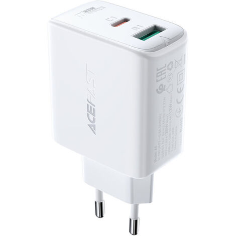 Caricabatterie da muro USB-C 32W PPS PD QC 3.0 AFC FCP Bianco