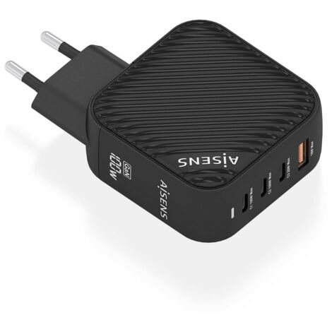 Caricabatterie da Parete Aisens ASCH-100W4P029-BK 100 W Nero (1 Unità)