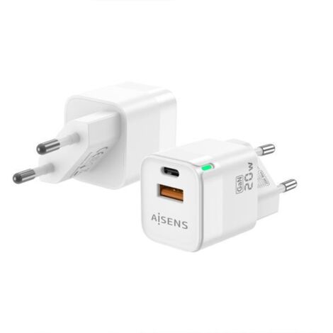 Caricabatterie da Parete Aisens ASCH-20W2P002-W Bianco 20 W (1 Unità)