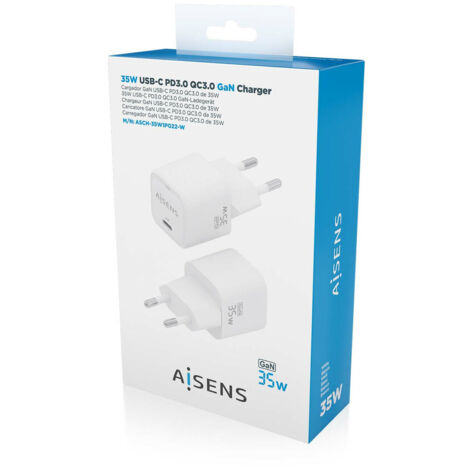 Caricabatterie da Parete Aisens ASCH-35W1P022-W Bianco 35 W (1 Unità)