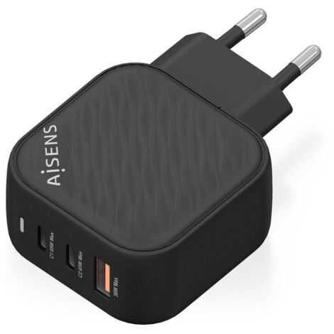 Caricabatterie da Parete Aisens ASCH-65W3P027-BK Nero 65 W (1 Unità)