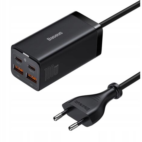 CARICABATTERIE DA PARETE BASEUS 4x USB-A USB-C PD QC4.0 100W GAN3 Pro