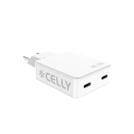 Caricabatterie da Parete Celly SLIMTC2C65WWH