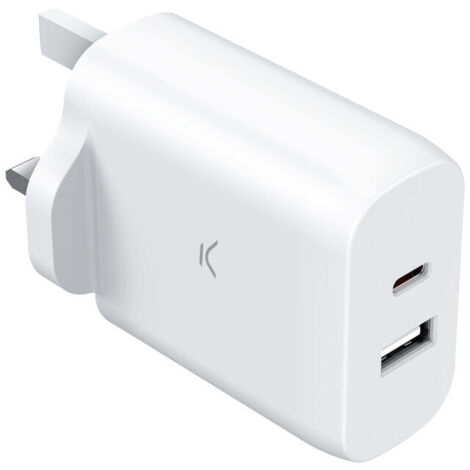 Caricabatterie da Parete KSIX GaN Bianco 45 W