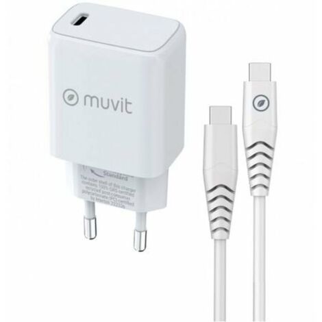 Caricabatterie da Parete Muvit MCPAK0044 20 W Bianco