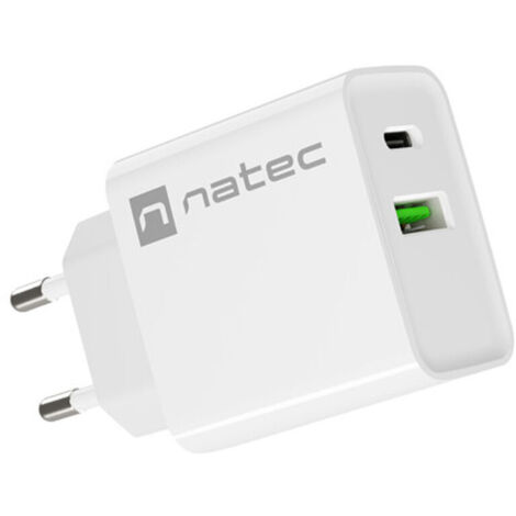 Caricabatterie da Parete Natec RIBERA NUC-2061 Bianco 20 W