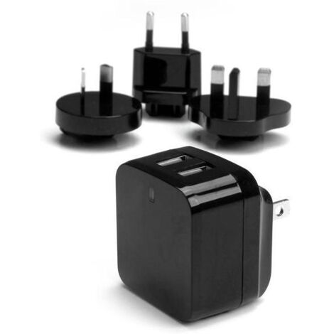Caricabatterie da Parete Startech USB2PACBK Nero