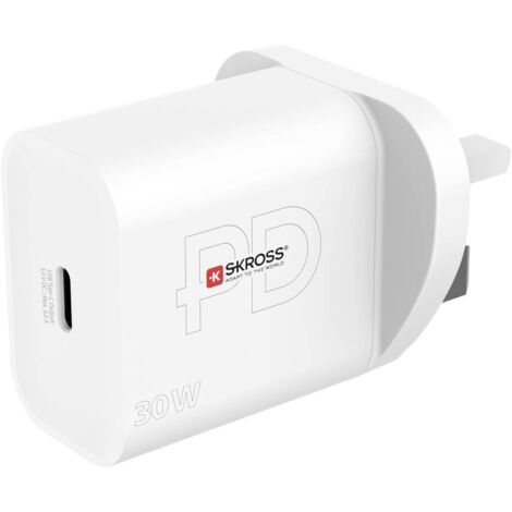 Caricabatterie da viaggio uk ecc usb c pd 30 w senza messa a terra 6104259