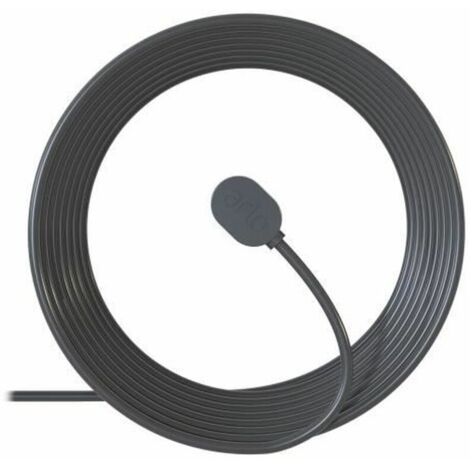 Caricabatterie Magnetico, 7,6 m, Resistente alle Intemperie, Nero, Compatibile Con Arlo 3, 4 (+XL), Pro 5, Ultra 2 (+XL), Floodlight, Go 2 - Accessorio Certificato, VMA5600C