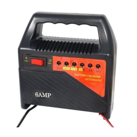 Caricabatterie moto/autoveicoli/imbarcazioni 6,0 Amp 6/12 Volt