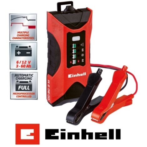 Caricabatterie moto/autoveicoli/imbarcazioni automatico 2,0 Amp 6/12 Volt Einhell - CC-BC 2 M