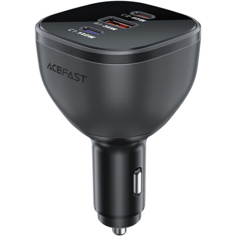 Caricabatterie per auto B14 165W 2x USB-C 1x USB-A - Nero