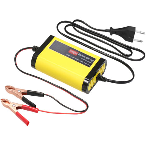 Caricabatterie per auto/moto completamente automatico a 3 stadi da 12 V 2 A per batterie al piombo-acido, AGM e gel con display LCD intelligente