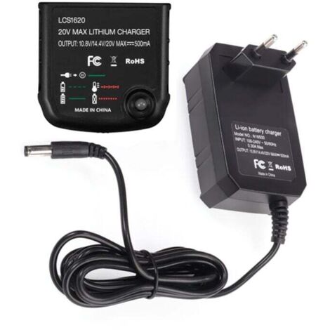Caricabatterie per batterie Li-Ion da 10,8 V, 14,4 V e 20 V LBXR20, spina UE