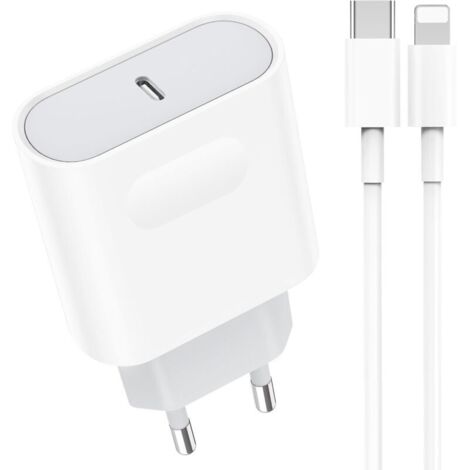 Caricabatterie per iPhone 14/14 Pro/14 Pro Max/14 Plus/13/12/11/SE/Mini/X/XS/XR, spina di ricarica rapida USB-C da 25 W e cavo adattatore di alimentazione da parete Type-C da 1 m