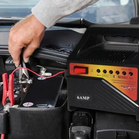 Caricabatterie Professionale 6V 12V Auto Moto Camper Barca 6A Caricabatteria