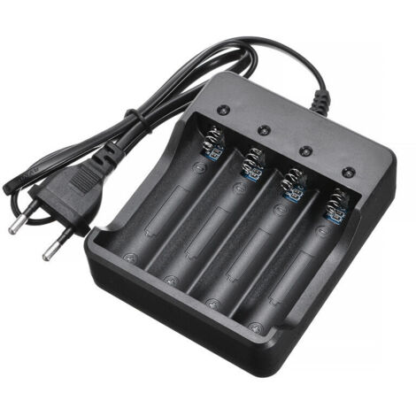 Caricabatterie rapido per batterie AA e AAA. Adatto per batterie: 10440, 14500, 17670, 18650, 18700.
