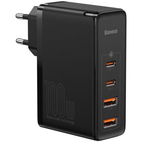 Caricabatterie rapido USB GaN2 Pro USB-C QC PD 100W Nero