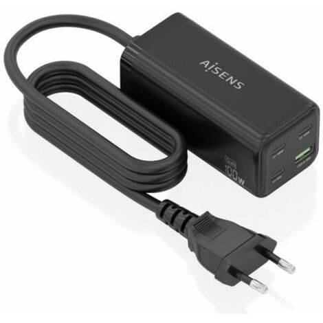 Caricabatterie Senza Fili Aisens ASCH-100W4P054-BK Nero 100 W
