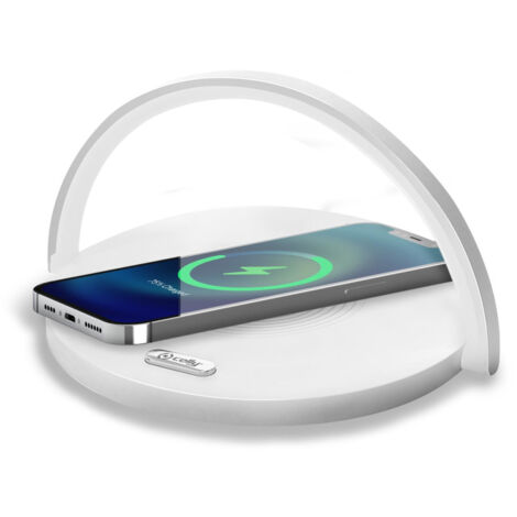 Caricabatterie Senza Fili Celly WLLIGHTCIRCLEWH Bianco da 15 W in Plastica