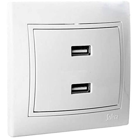 Caricabatterie Serie Europa Doppio USB 230V 5V 4200mA Serie Europa Solera ERP2USBU