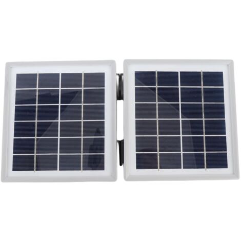 Caricabatterie solare pieghevole monocristallino da 10 W - IP65, 2 porte CC, per escursionismo/campeggio/pesca (bianco)