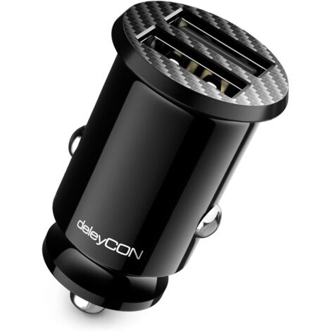 Caricabatterie USB 4.8A per accendisigari - Caricabatterie rapido 4800mA 2 porte USB - Mini caricabatteria per auto