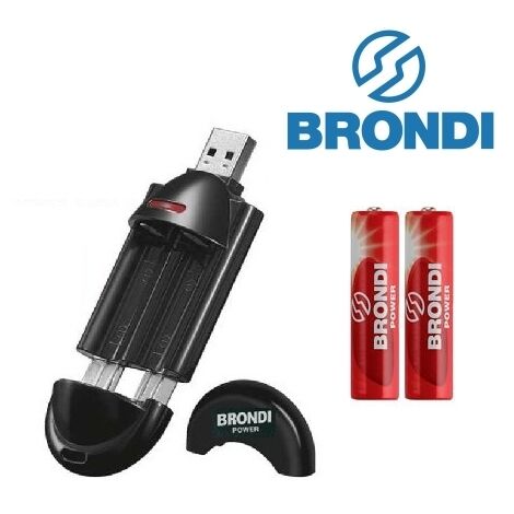 Caricabatterie USB per batterie ricaricabili Brondi Power
