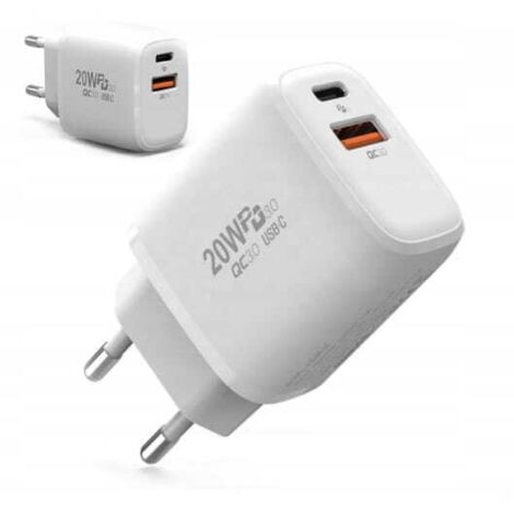 CARICABATTERIE USB TIPO C CUBE RICARICA RAPIDA 20W