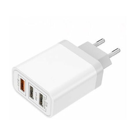 Caricatore 3 Porte USB QC3.0 USB-A 5V 2,1A Ricarica Veloce