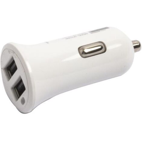 CARICATORE AUTO X SMARTPHONE 2USB 2.4A BIANCO BASIC (SF213)