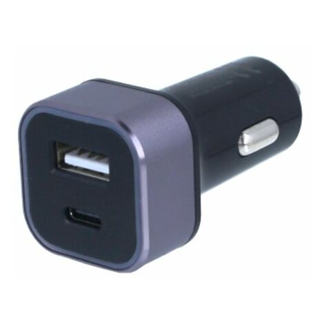 Caricatore Da Auto 2 Porte USB C PD USB-A 2,4A Ricarica Rapido Massimo 32W Quadrata 29X29mm