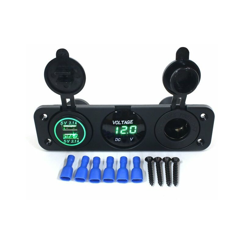 Caricatore doppio presa usb 2.1A + 2.1A 12V