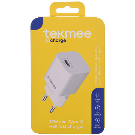 CARICATORE MINI TYPE-C 20W TEKMEE PER TABLET SMARTPHONE