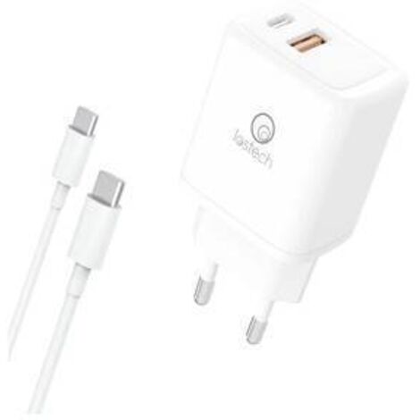 CARICATORE RAPIDO 30W 2 PRESE+CAVO USB-C / USB-C