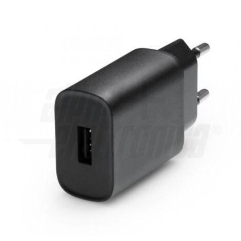 Caricatore usb 10,5w 1 porta 5v 2,1a nero alpha elettronica kd503/1