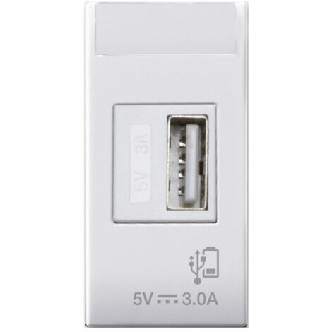 Caricatore USB Ave Serie Domus 100 S44 Universale 3A bianco 441082USB3A
