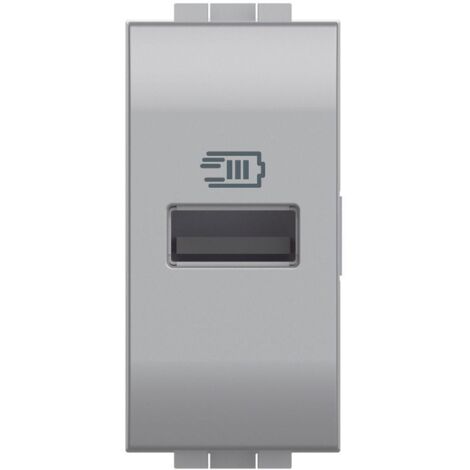Caricatore usb tipo a con tensione 5 vdc 15 w 1 modulo bticino nt4191a