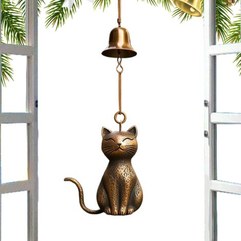Carillon À Chat pour Extérieur Décoration Murale Mémorial pour Chat,Statue