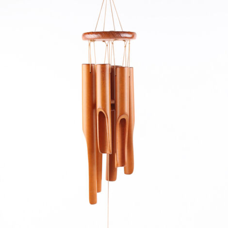 Carillon à vent commémoratif en bambou – Grand carillon à vent en bois pour intérieur et extérieur – Carillon éolien cour, terrasse et décoration d'intérieur