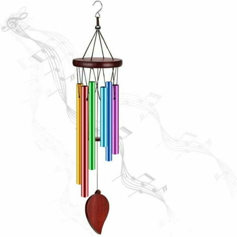 Carillon a vento commemorativo da esterno con tono profondo, carillon a vento da 30'' con 6 tubi metallici, carillon a vento per donne e uomini, decorazione per interni/esterni per giardino, patio, co