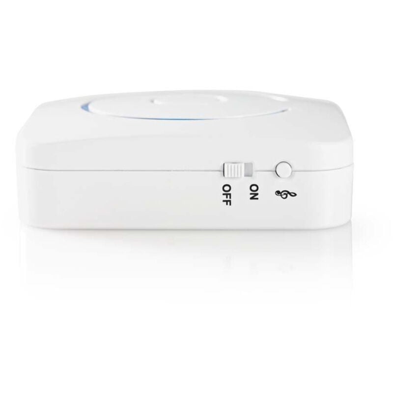 Nedis - carillon de détecteur de mouvement pour la sécurité de la maison 8 sonneries signaux avec lumière et son ALRMMW20WT