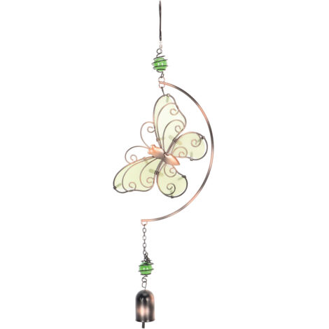 Carillon éolien lumineux papillon porte-bonheur, imperméable, Spinner à vent, décoration suspendue pour fenêtre extérieure, pour Patio et jardin